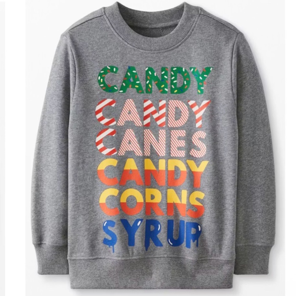 Hanna Andersson x Elf Gray Crew Neck Sweatshirt